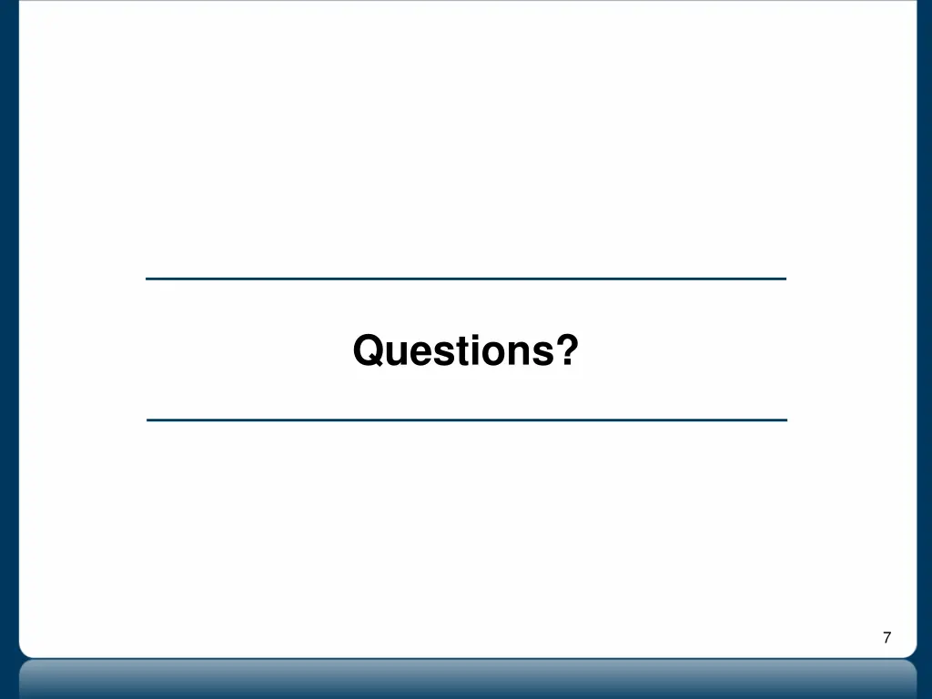 questions
