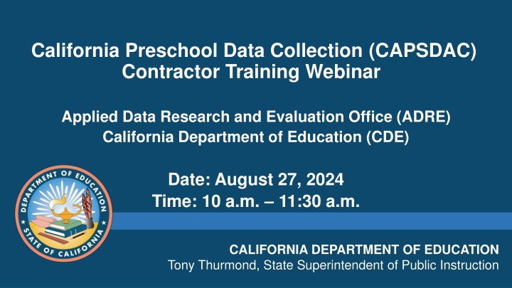 california preschool data collection capsdac