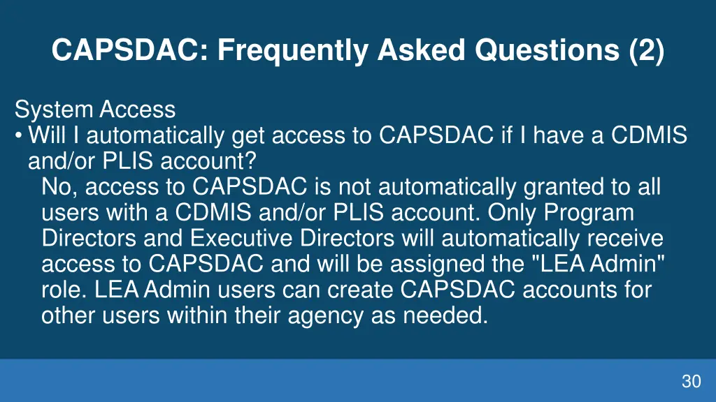 capsdac frequently asked questions 2
