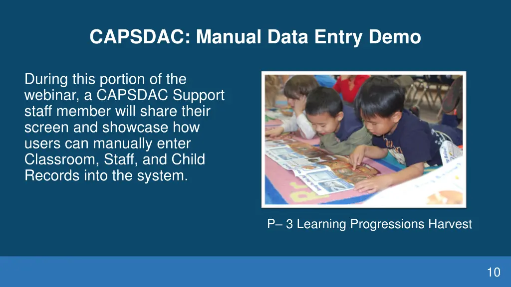 capsdac manual data entry demo