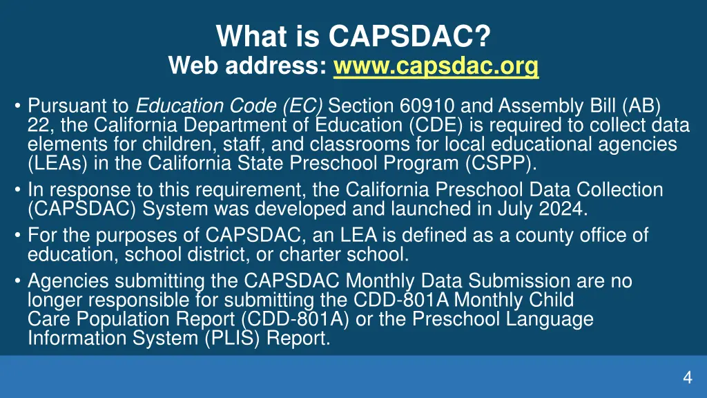 what is capsdac web address www capsdac org