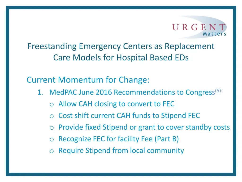 freestanding emergency centers as replacement 1