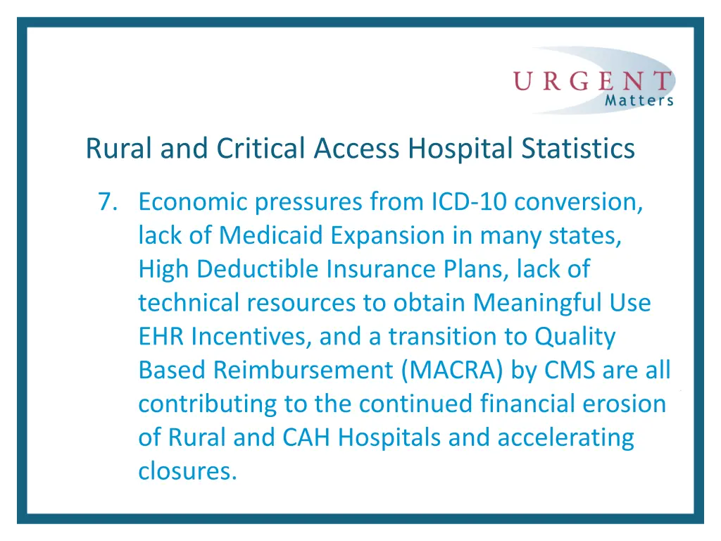rural and critical access hospital statistics 2