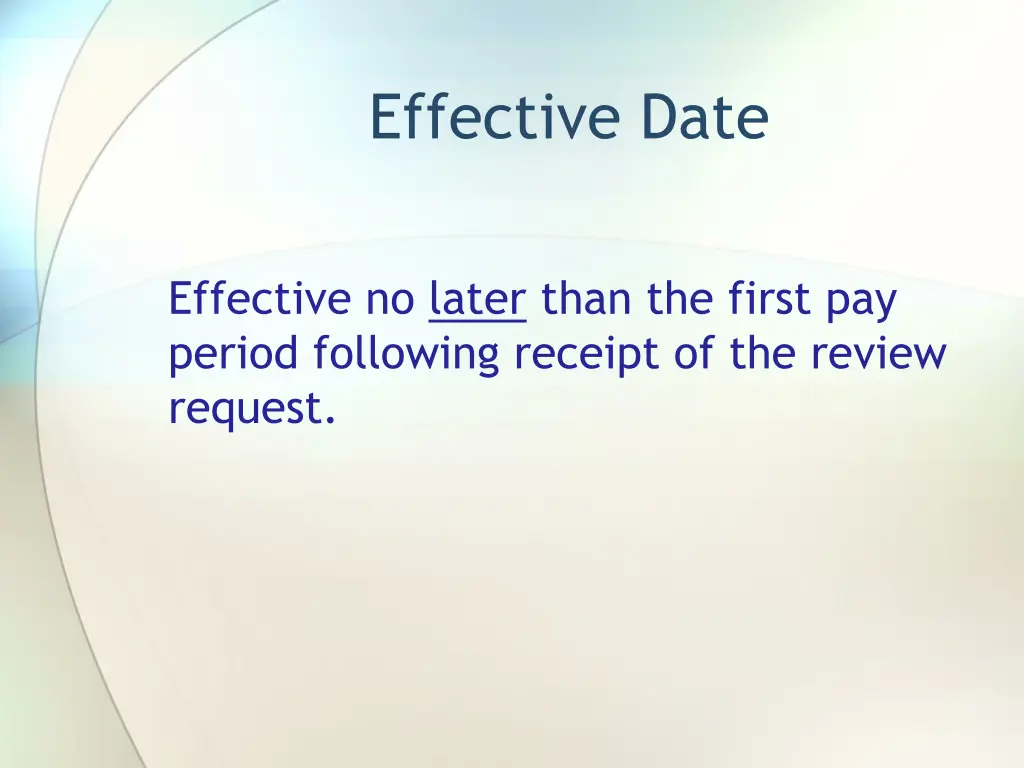 effective date