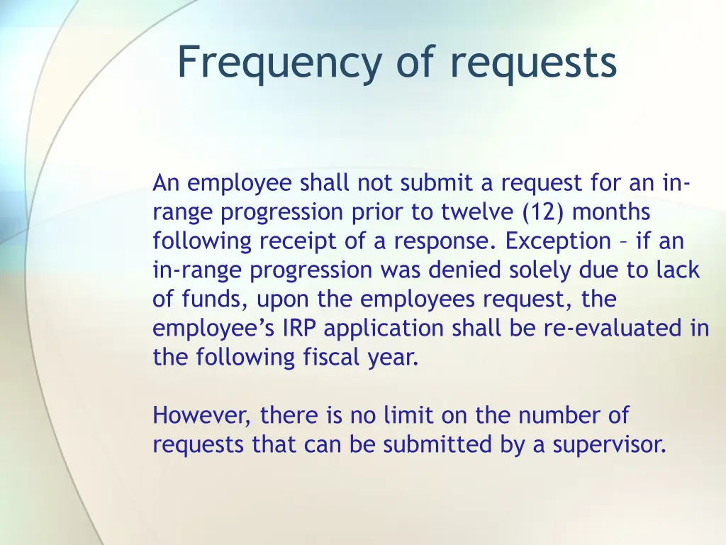 frequency of requests