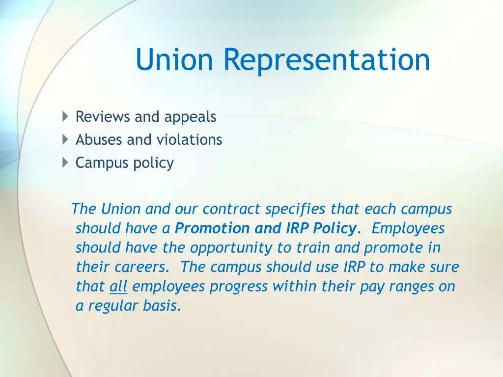union representation