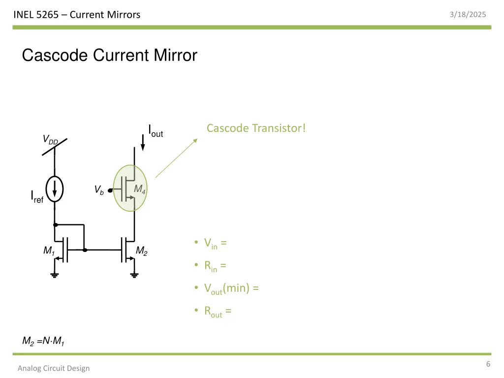 inel 5265 current mirrors 5