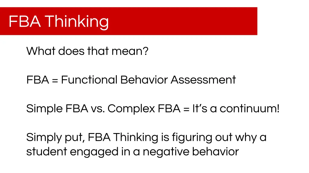 fba thinking