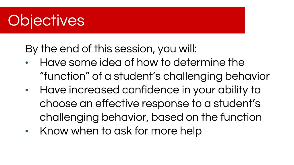 objectives