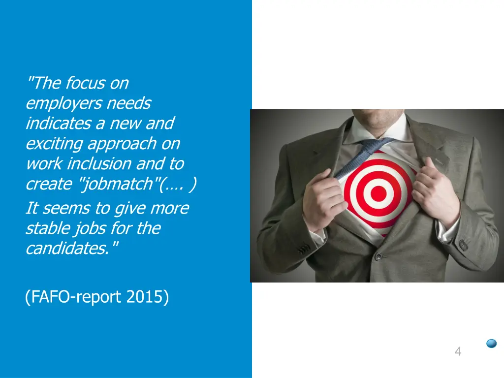 the focus on employers needs indicates