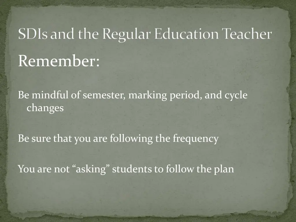 sdis and the regular education teacher 3