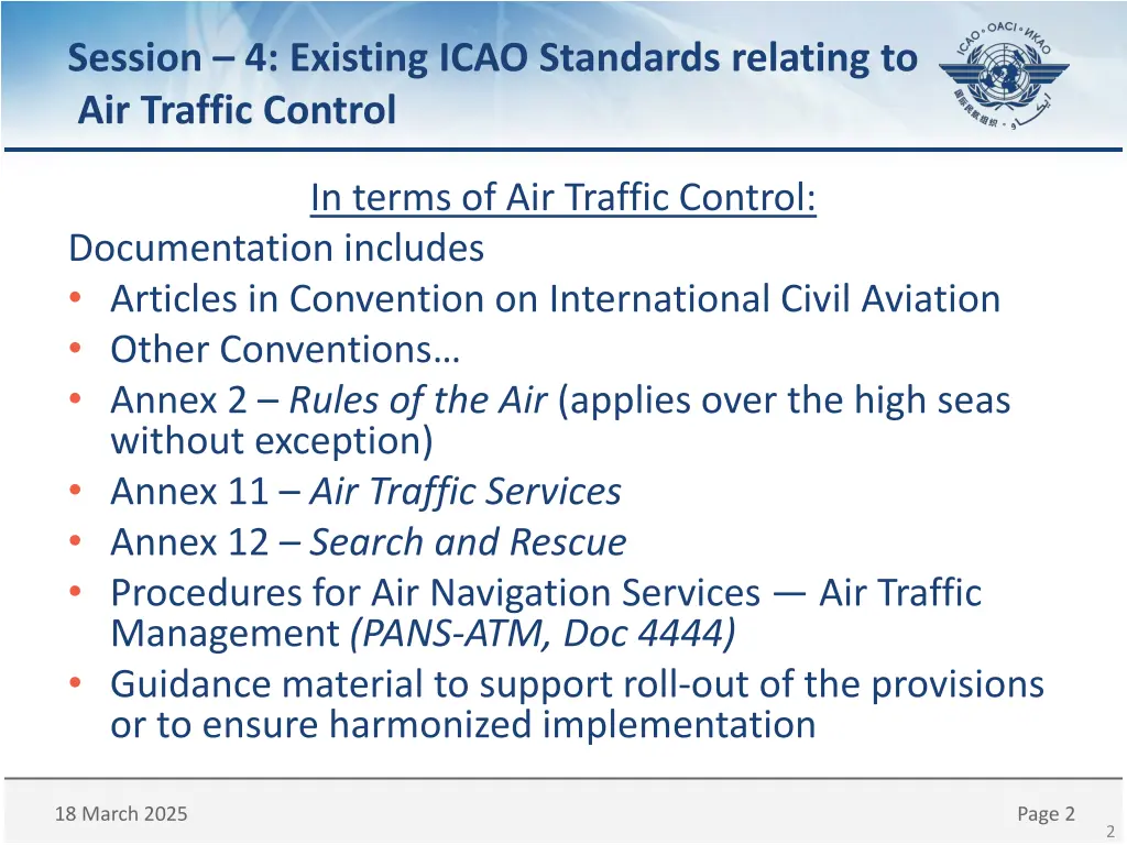 session 4 existing icao standards relating 1