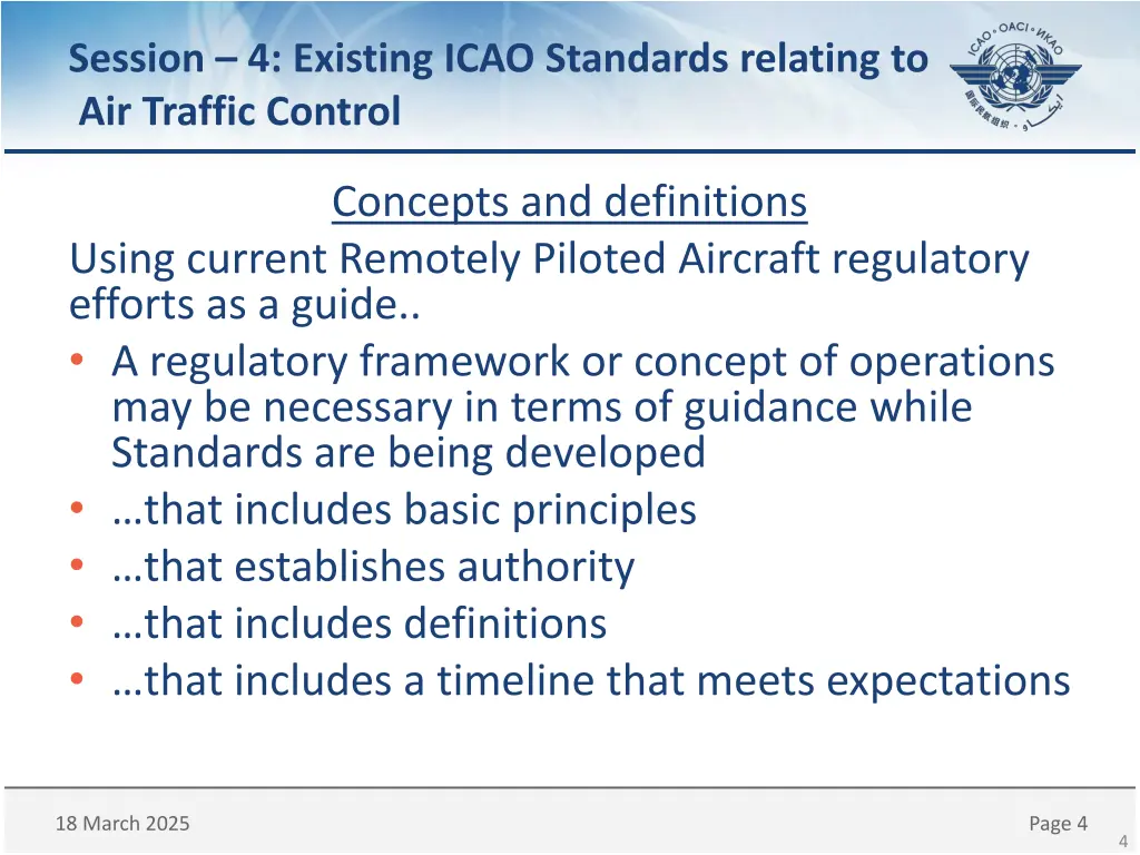 session 4 existing icao standards relating 3