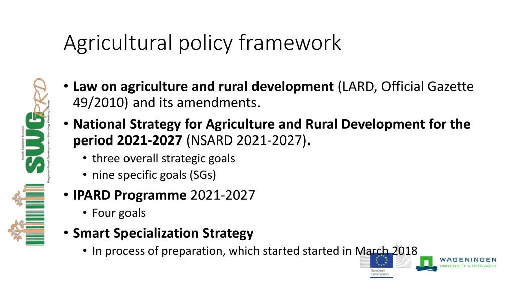 agricultural policy framework
