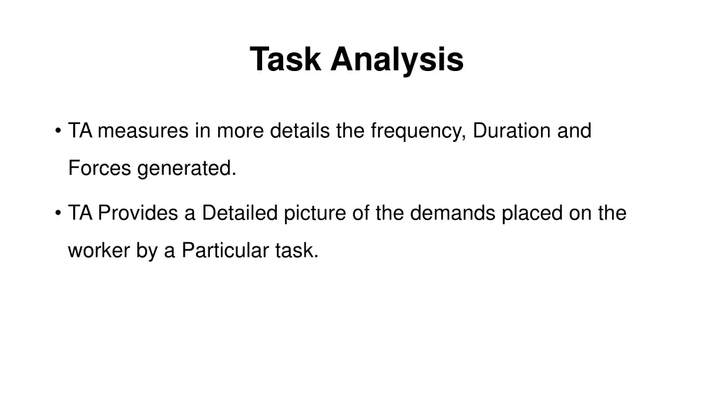 task analysis