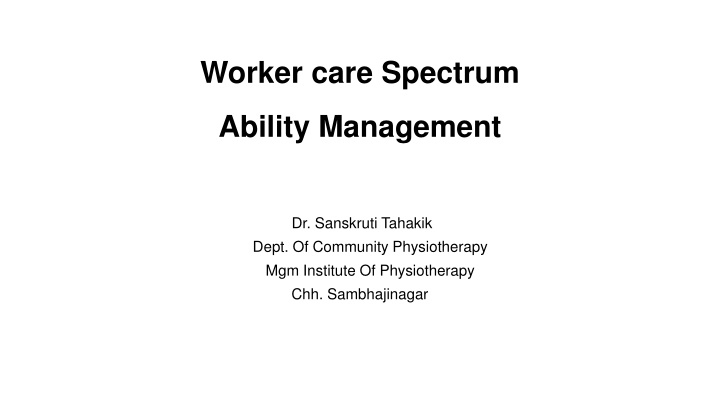 worker care spectrum