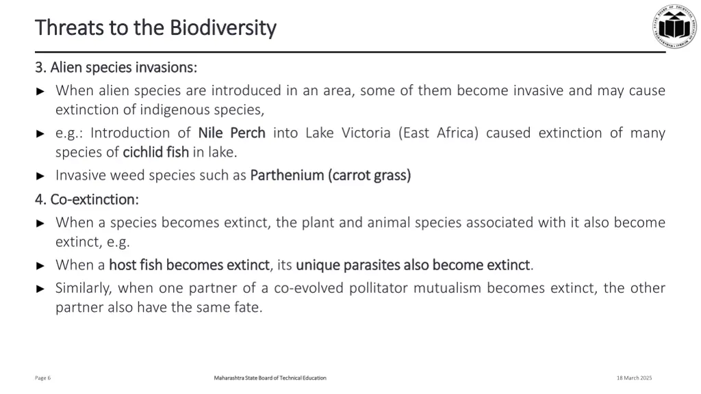 threats to the biodiversity threats 1