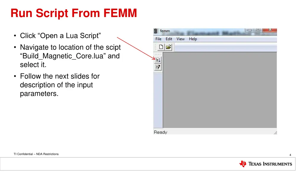 run script from femm