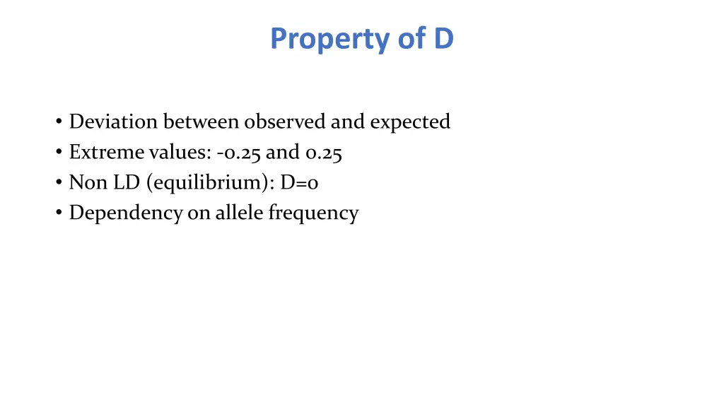 property of d