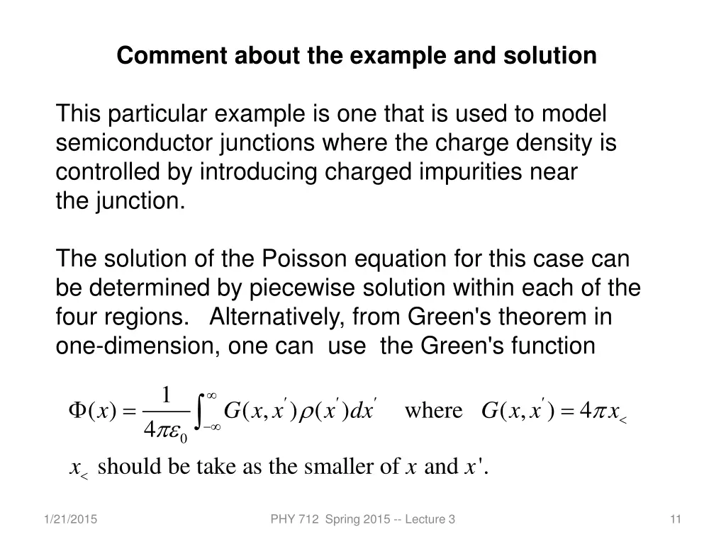 comment about the example and solution