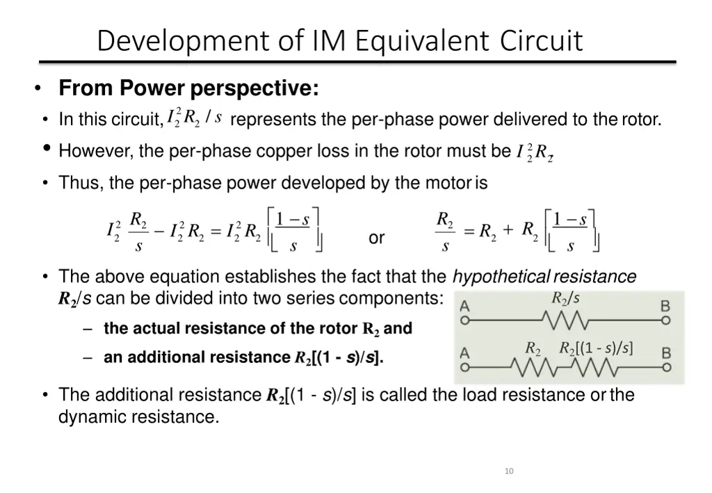 development of im equivalent circuit 8