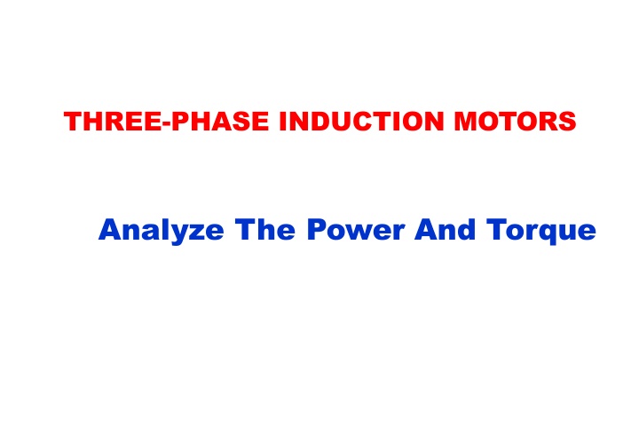 three phase induction motors