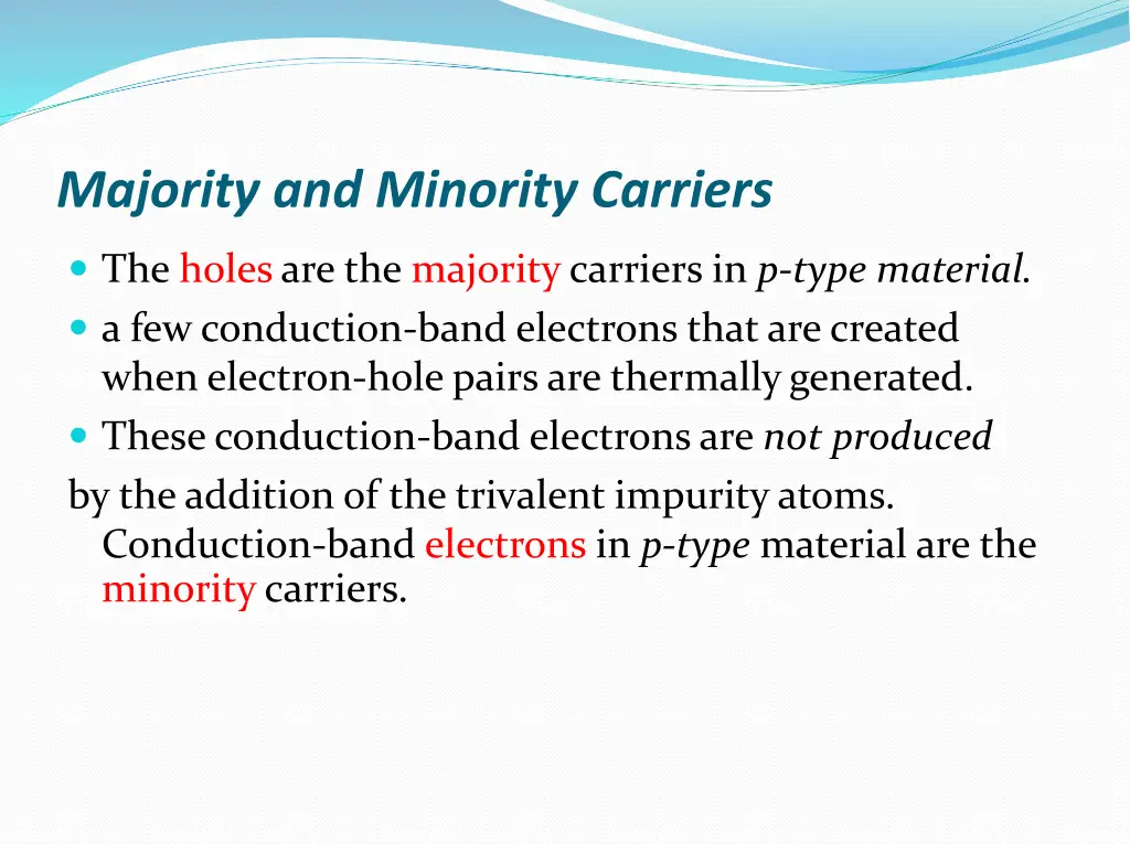 majority and minority carriers 1