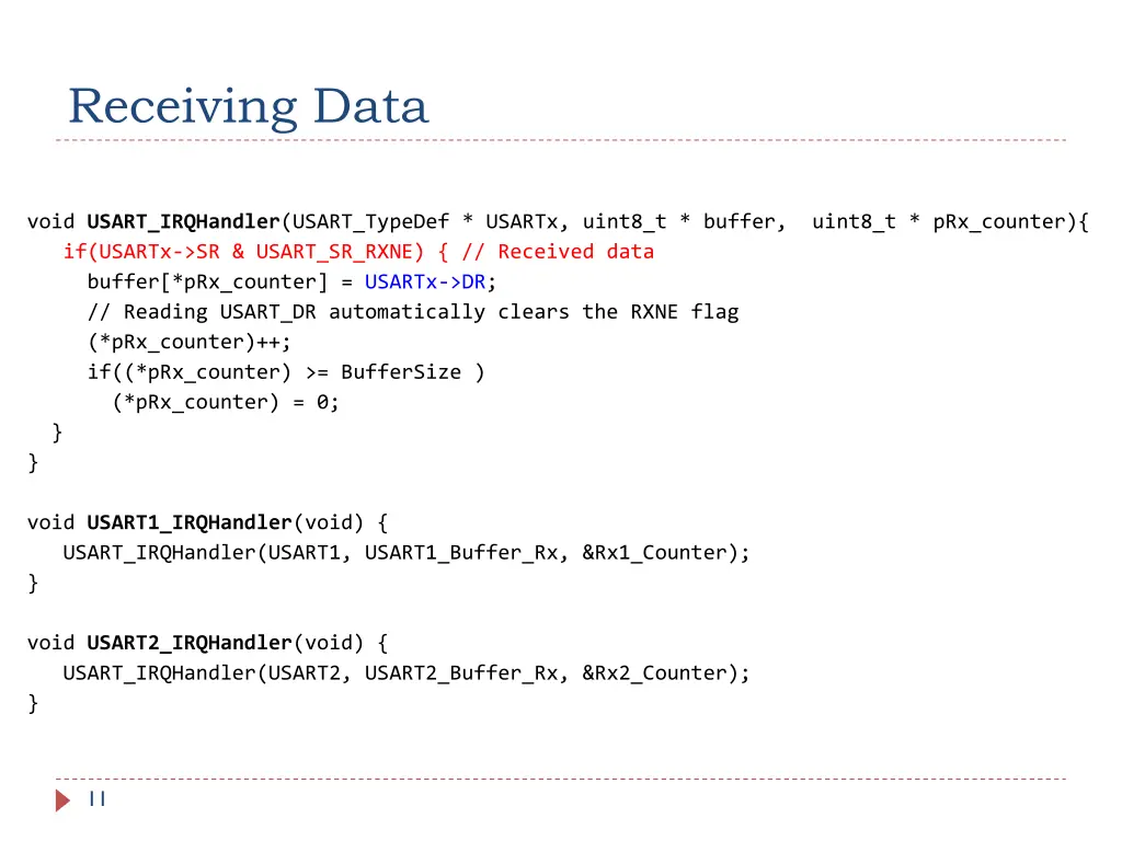 receiving data