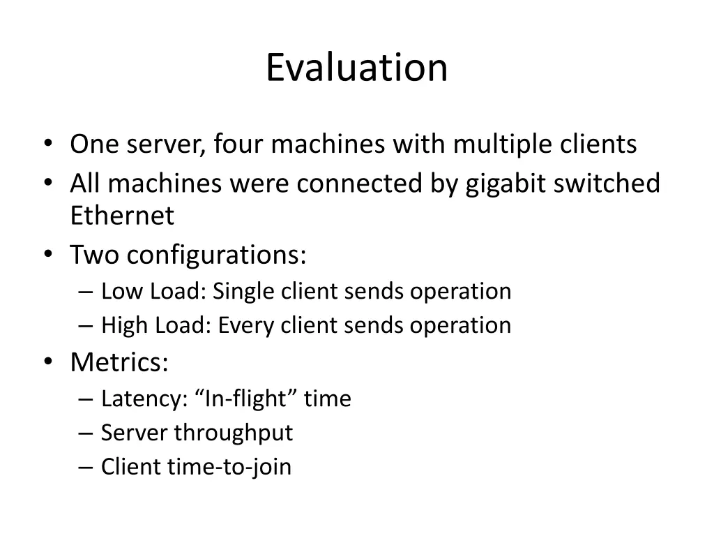 evaluation