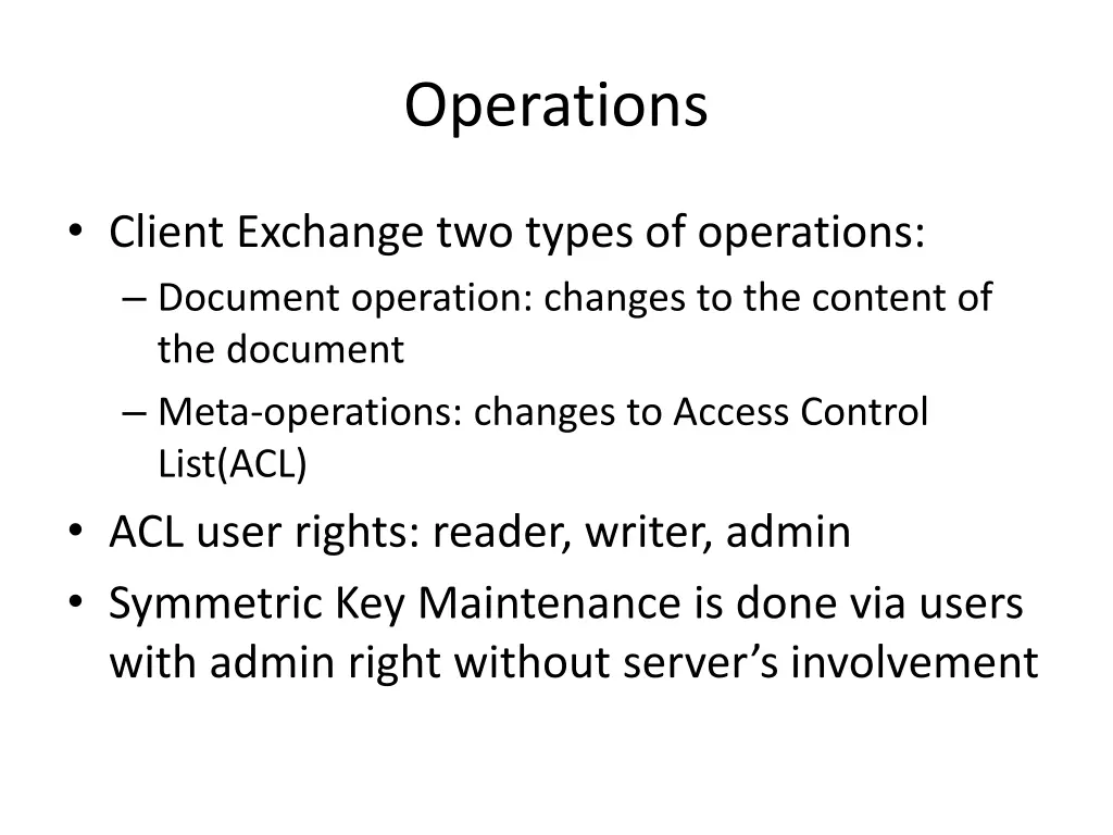 operations