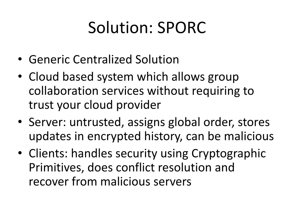 solution sporc