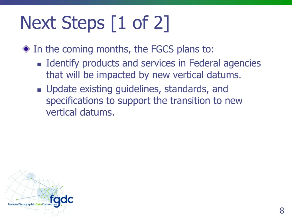 next steps 1 of 2