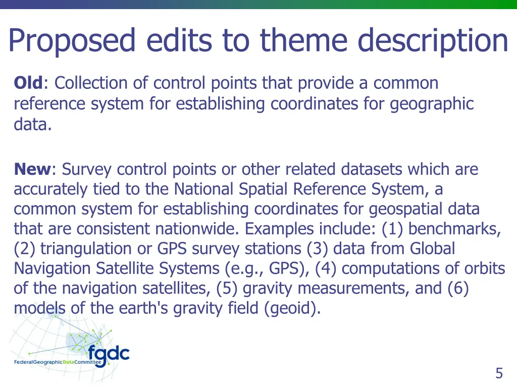 proposed edits to theme description