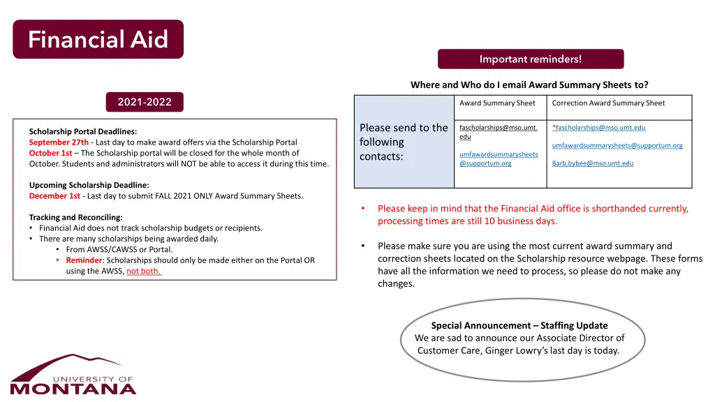 financial aid