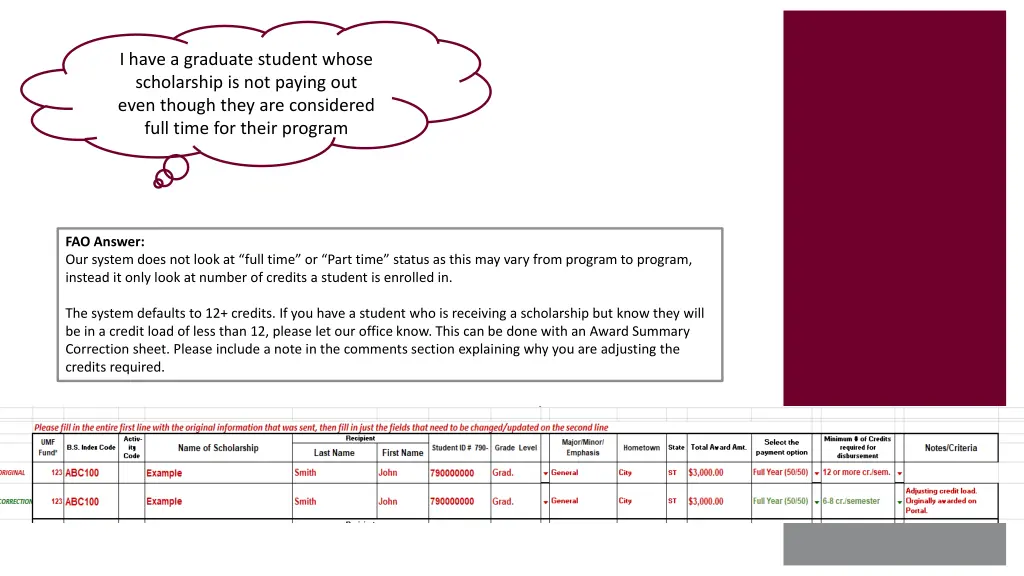 i have a graduate student whose scholarship