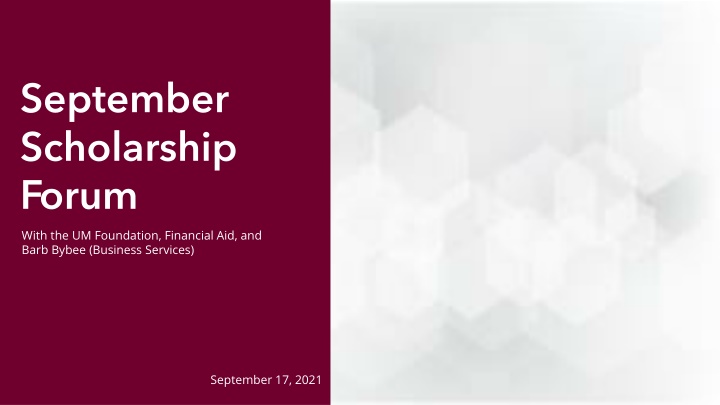 september scholarship forum