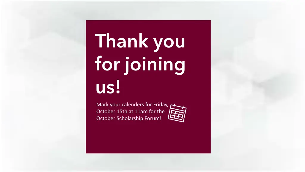 thank you for joining us