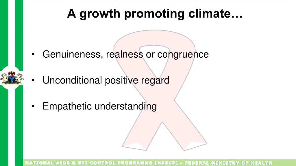 a growth promoting climate