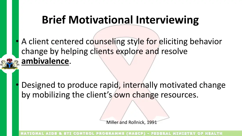 brief motivational interviewing