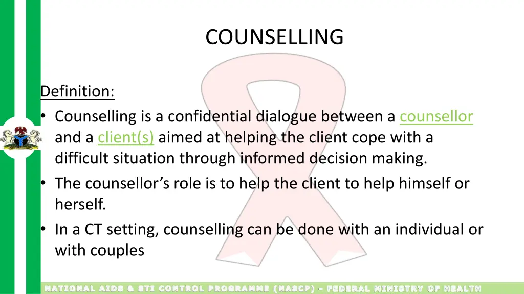 counselling