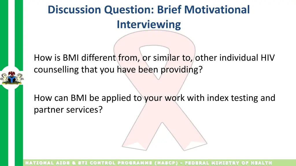 discussion question brief motivational