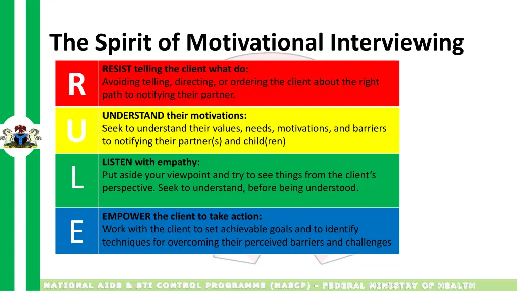 the spirit of motivational interviewing r path
