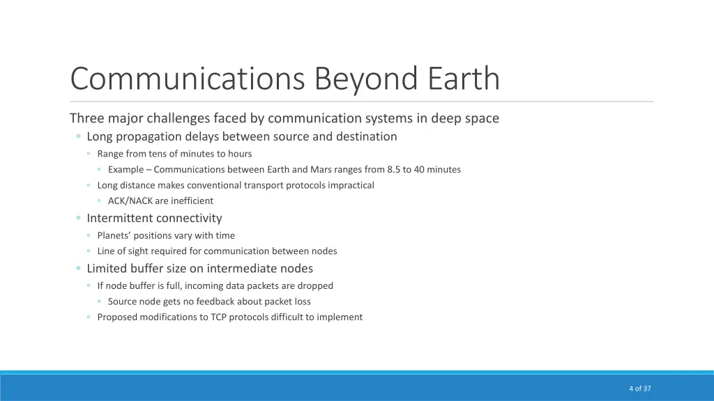 communications beyond earth