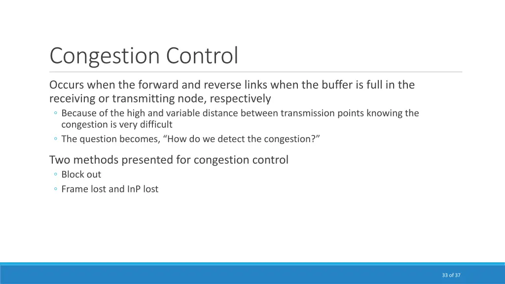 congestion control