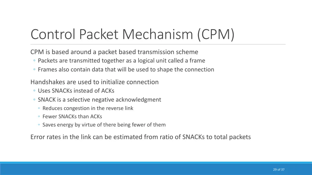 control packet mechanism cpm 1