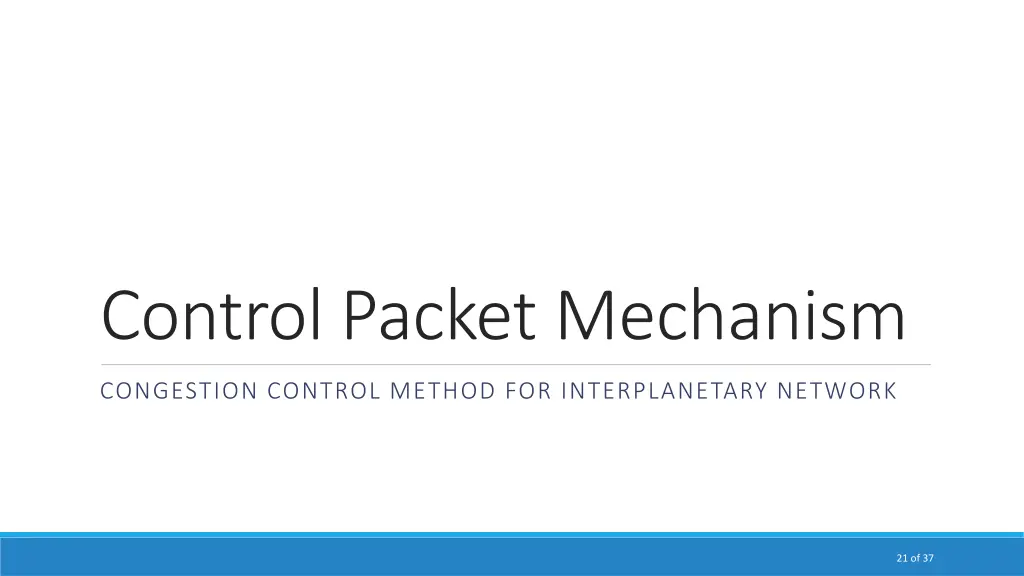 control packet mechanism