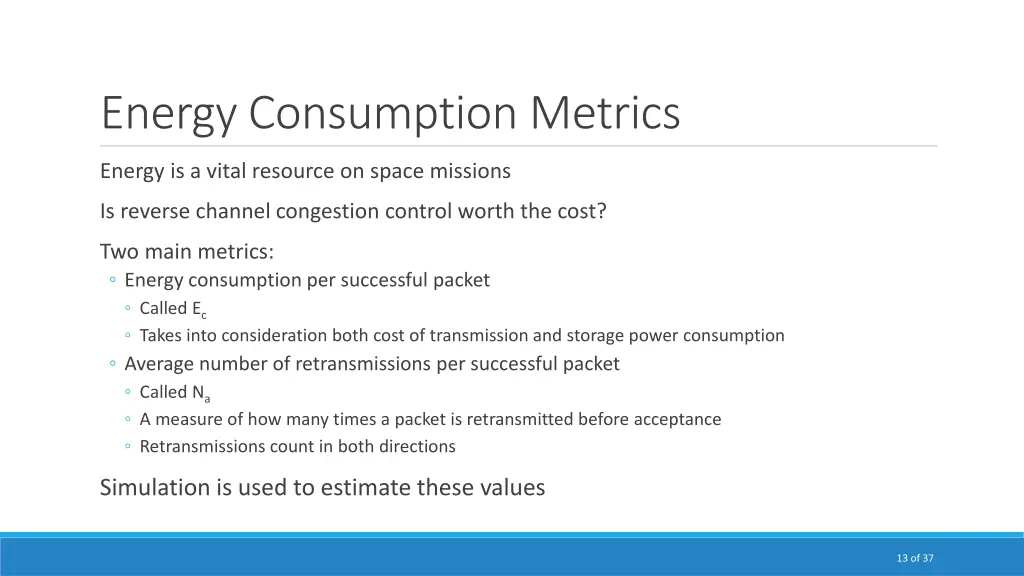 energy consumption metrics