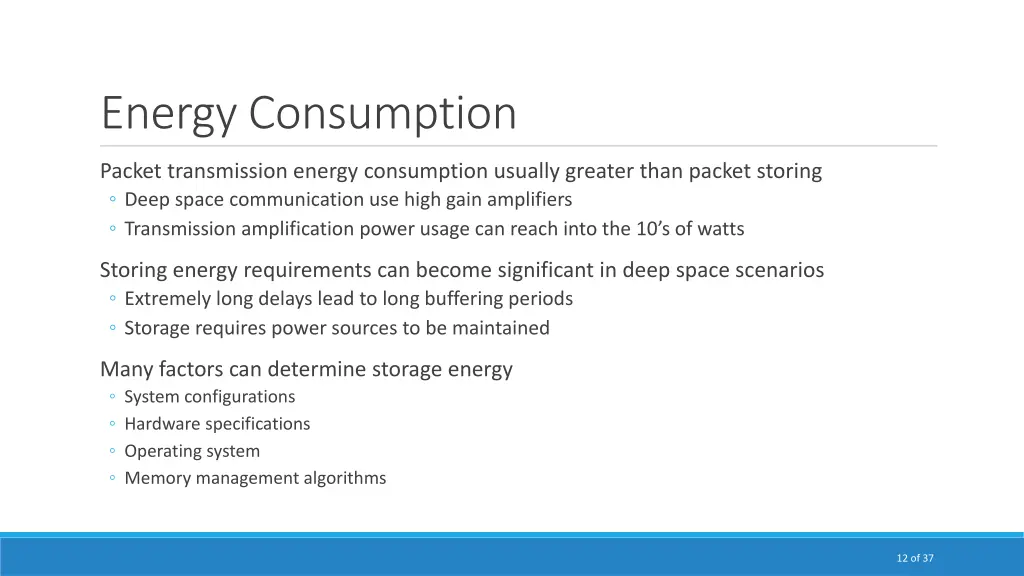 energy consumption