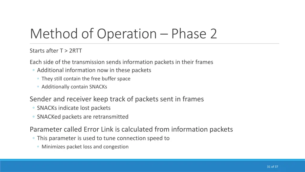 method of operation phase 2