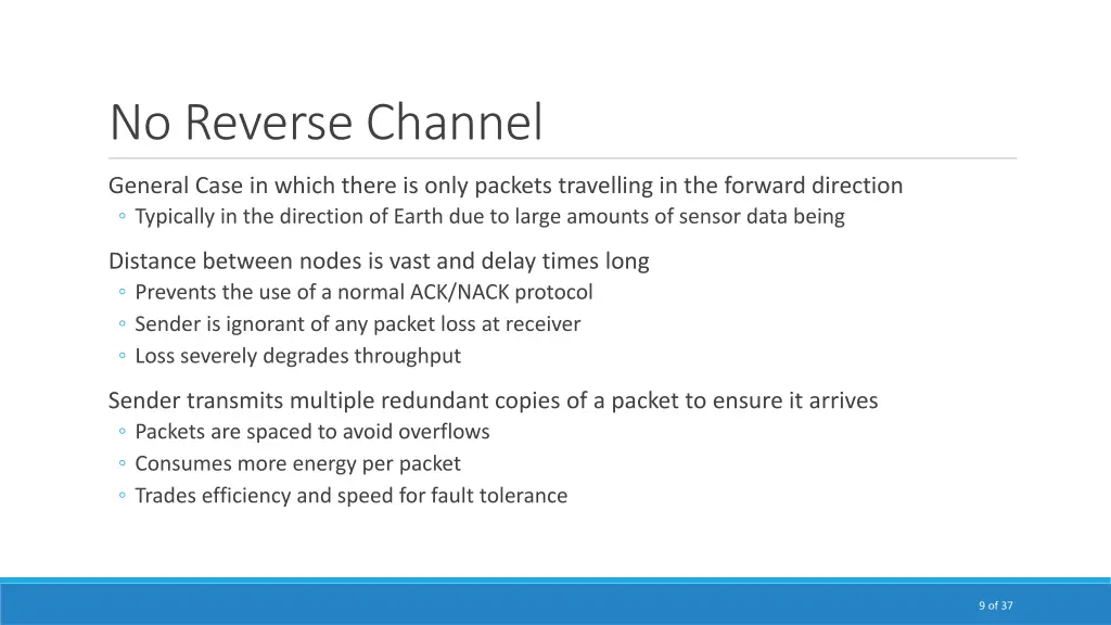 no reverse channel